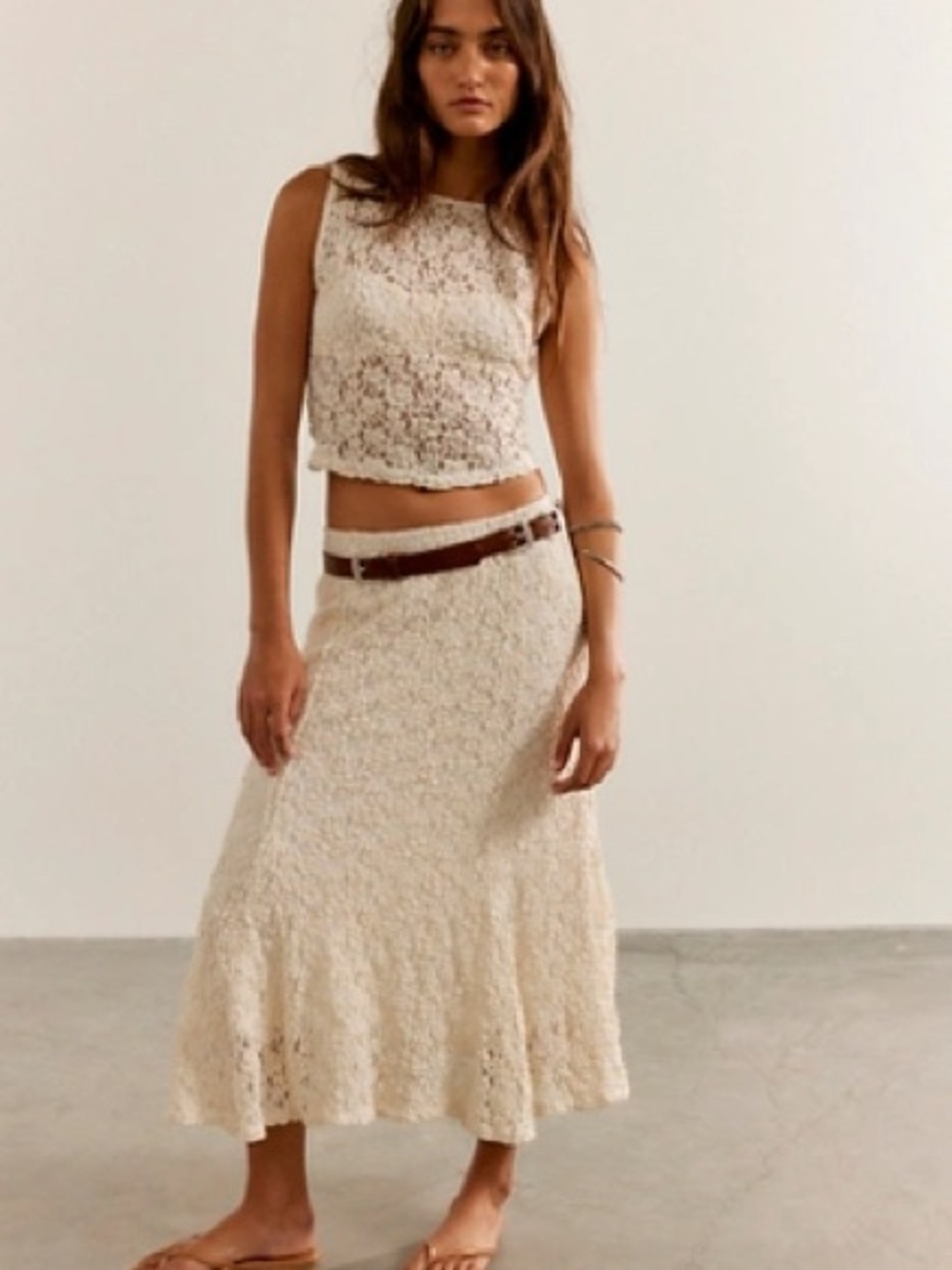 Free People Laney Set Cream